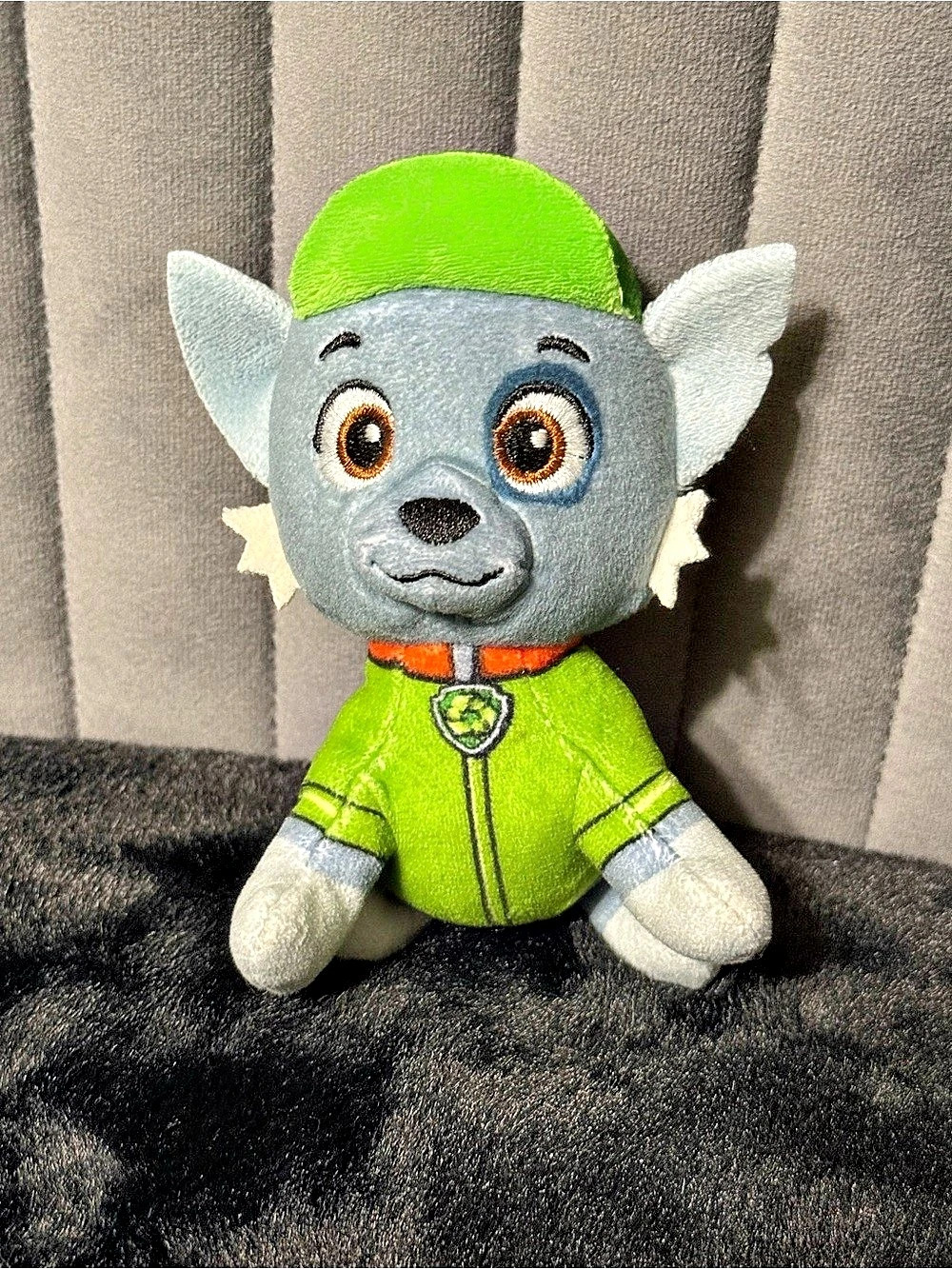 PAW Patrol Rocky 6-Inch Plush in Signature Recycling Uniform Green & Gray